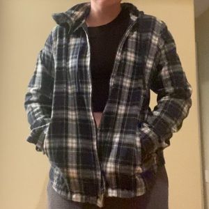 LL Bean Flannel Hoodie
